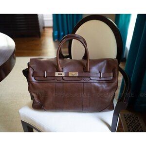 Brunello Cucinelli Weekender Bag Travel Leather Overnight Men’s Carryon Brown